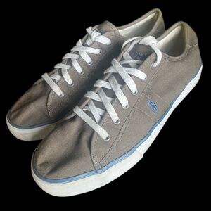 Polo Ralph Lauren Canvas Sneaker size 12 gray canvas upper good condition
